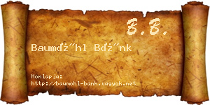 Baumöhl Bánk névjegykártya